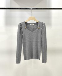 Dámsky vrúbkovaný sveter - šedý