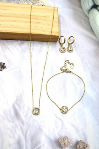 Dámsky set šperkov Pebble - Gold/silver