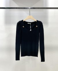 Dámsky vrúbkovaný sveter - čierny
