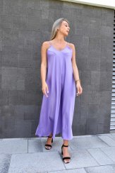 Dámske dlhé šaty Color - fialové