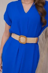 Šaty s opaskom - Kráľovská modrá