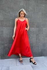 Dámske dlhé šaty Color - červené