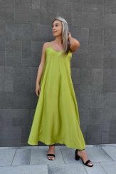 Dámske dlhé šaty Color - zelená